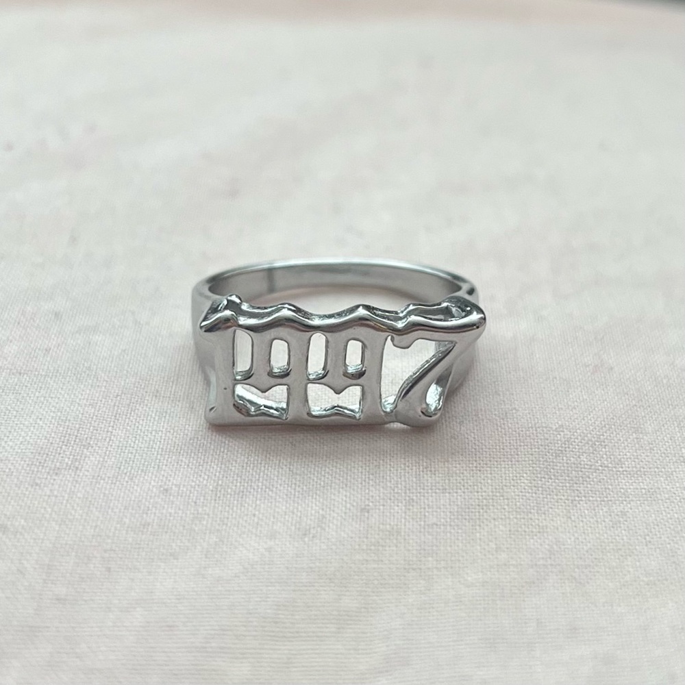Birth year ring - 1997 - silver - size 8